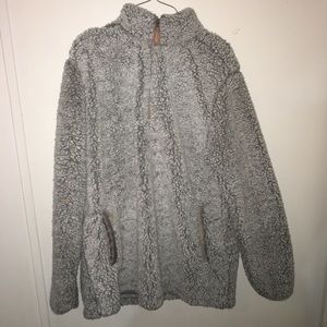 Grey sherpa coat